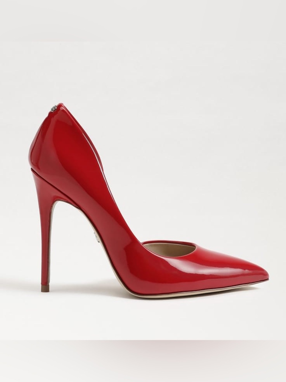 SAM EDELMAN DELORES POINTED TOE PUMPS RUBY RED PATENT 9.5